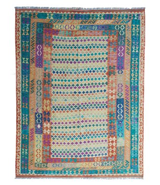 10'14x7'97 Hand Woven Afghan Wool Kilim Area Rug