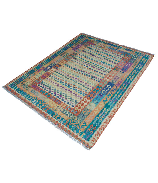 Handgewebte Orientalisch Wolle Kelim Teppich 309x243 cm
