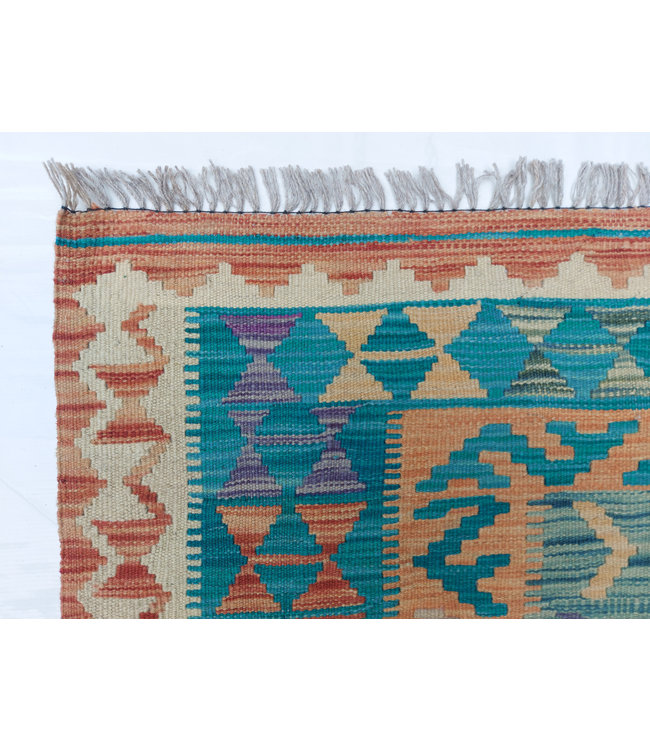 10'14x7'97 Hand Woven Afghan Wool Kilim Area Rug