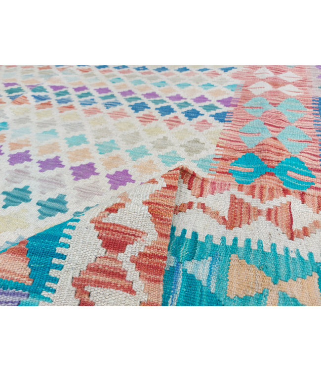 10'14x7'97 Hand Woven Afghan Wool Kilim Area Rug