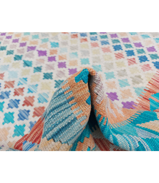 10'14x7'97 Hand Woven Afghan Wool Kilim Area Rug