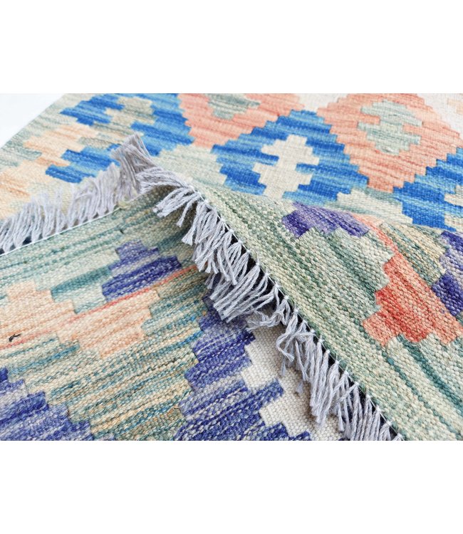 Hand Woven Afghan Wool Kilim Area Rug 306x91cmor 10.1x2.9 ft