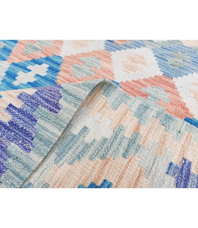 Hand Woven Afghan Wool Kilim Area Rug 306x91cmor 10.1x2.9 ft