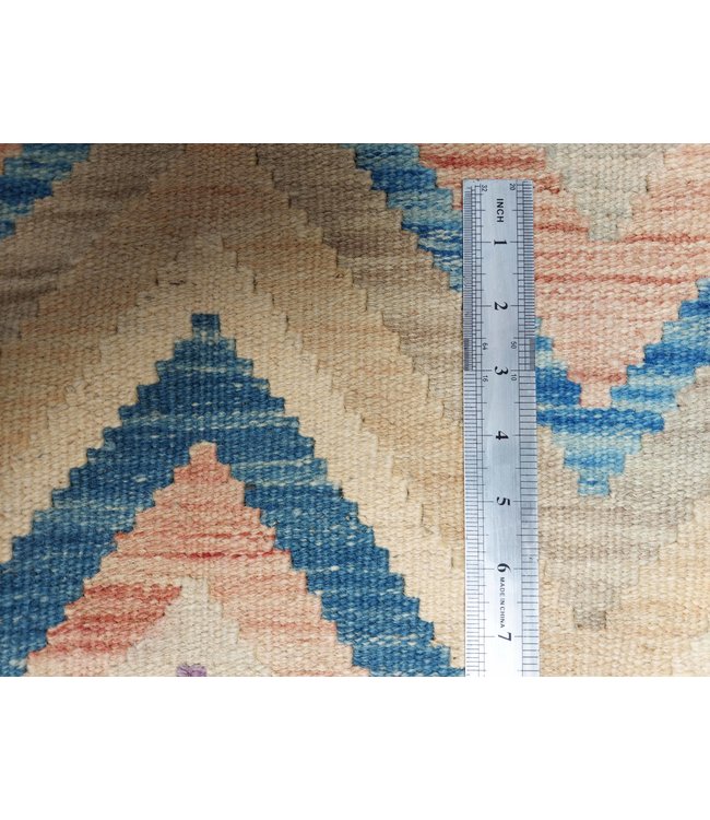 Hand Woven Afghan Wool Kilim Area Rug 386x92cm or 12.6x3.1 ft