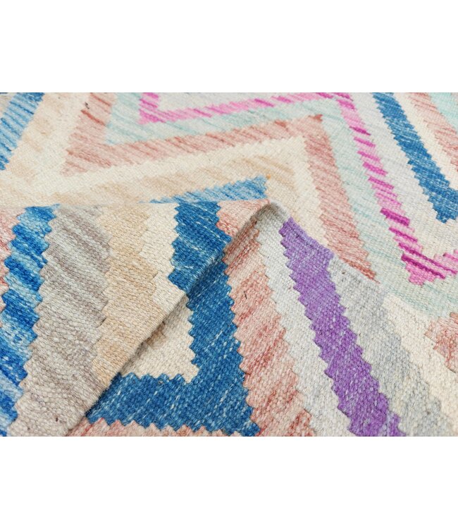 Hand Woven Afghan Wool Kilim Area Rug 386x92cm or 12.6x3.1 ft