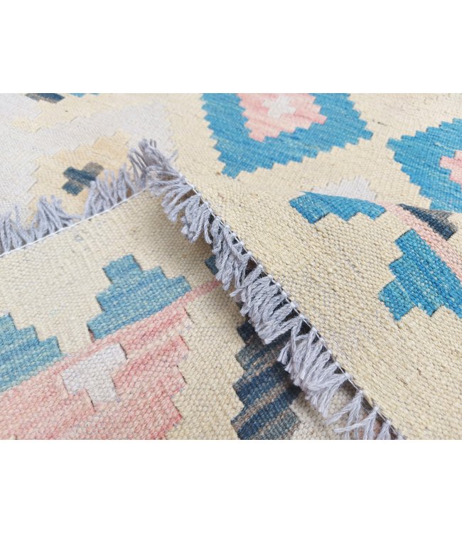 Hand Woven Afghan Wool Kilim Area Rug 297x92cm or 9.7x3.1 ft