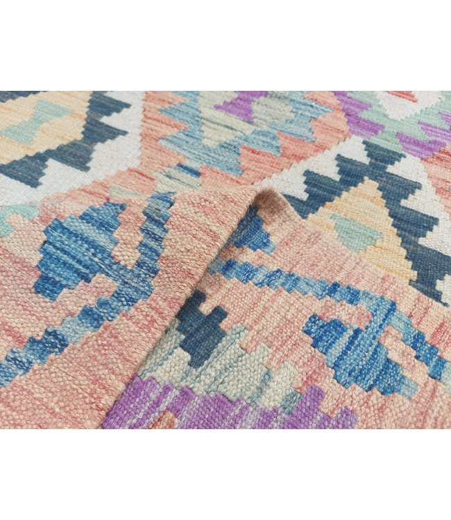 Hand Woven Afghan Wool Kilim Area Rug 502x90cm or 16.4x2.9 ft