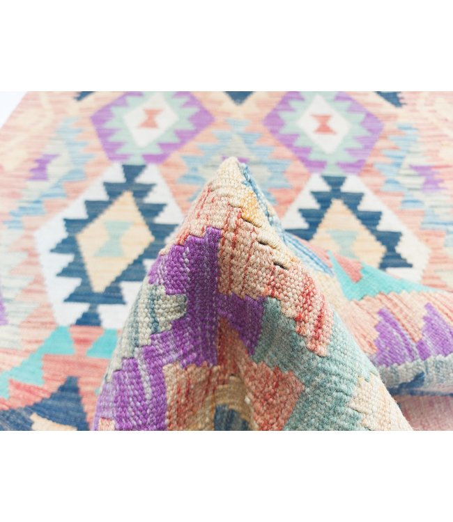 Hand Woven Afghan Wool Kilim Area Rug 502x90cm or 16.4x2.9 ft