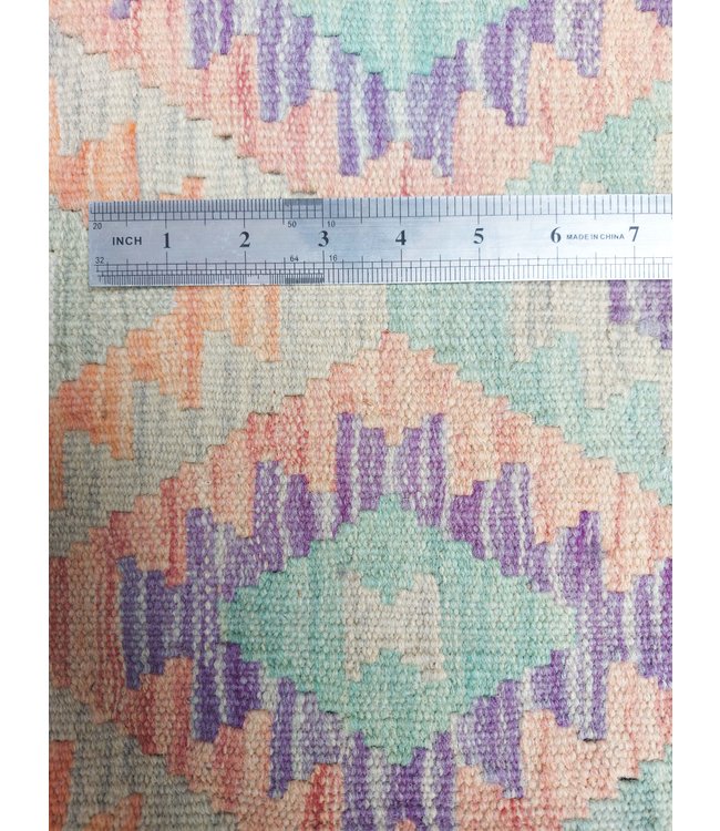 Handgewebte Orientalisch Wolle Kelim Teppich 499x90cm