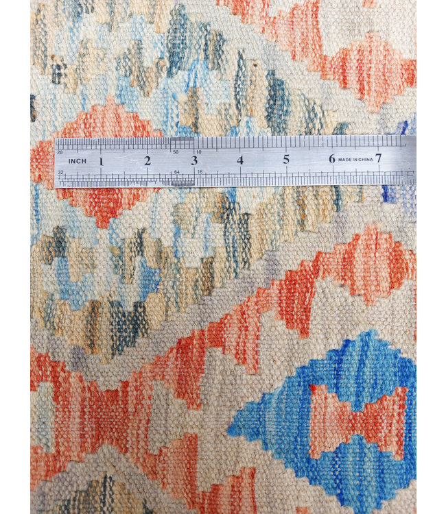 Hand Woven Afghan Wool Kilim Area Rug 296x88cm or 9.7x2.9 ft