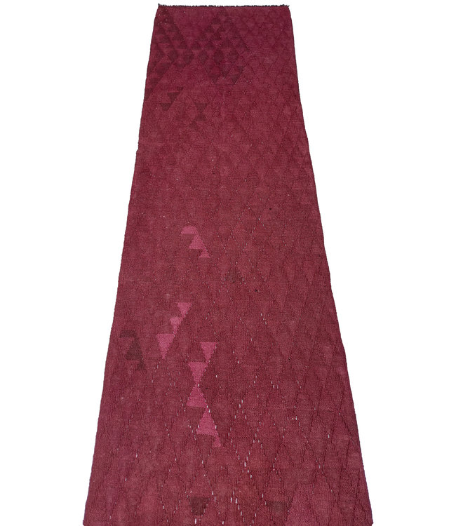 Handgemaakt Oosters Kelim Wol Vloerkleed 295x81cm