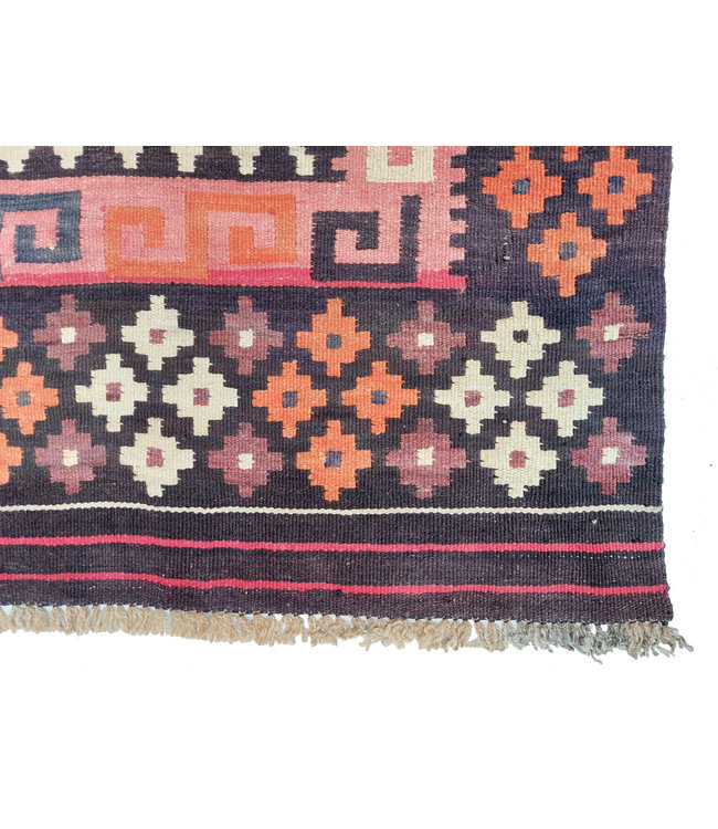 Handgewebte Orientalisch Wolle Kelim Teppich 223x98cm