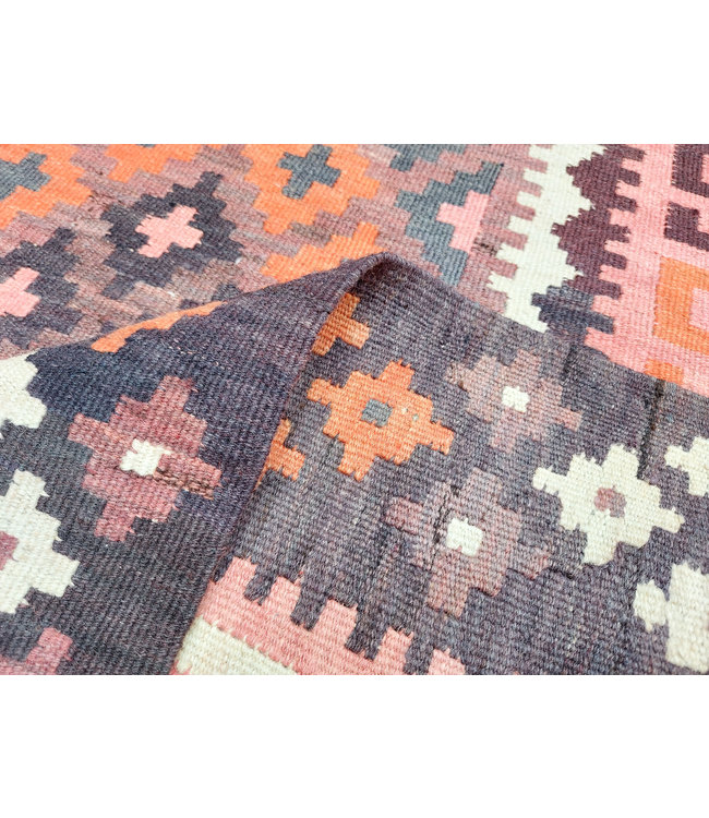 Hand Woven Afghan Wool Kilim Area Rug 223x98cm or 7.31x3.2 ft