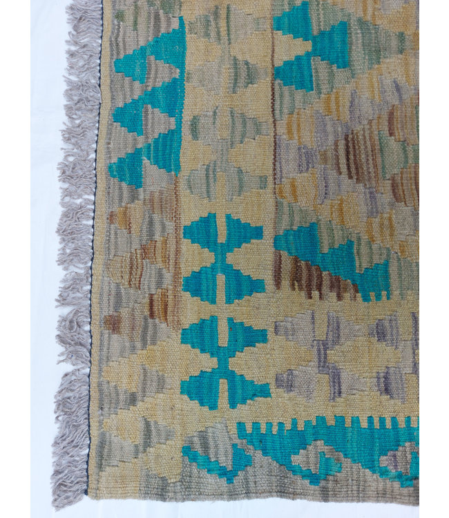 Handgewebte Orientalisch Wolle Kelim Teppich 304x256 cm