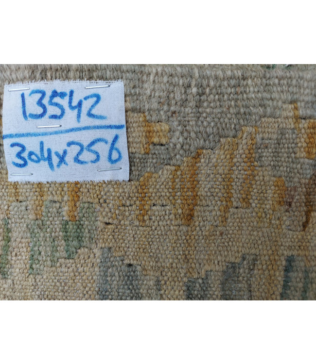 Handgewebte Orientalisch Wolle Kelim Teppich 304x256 cm