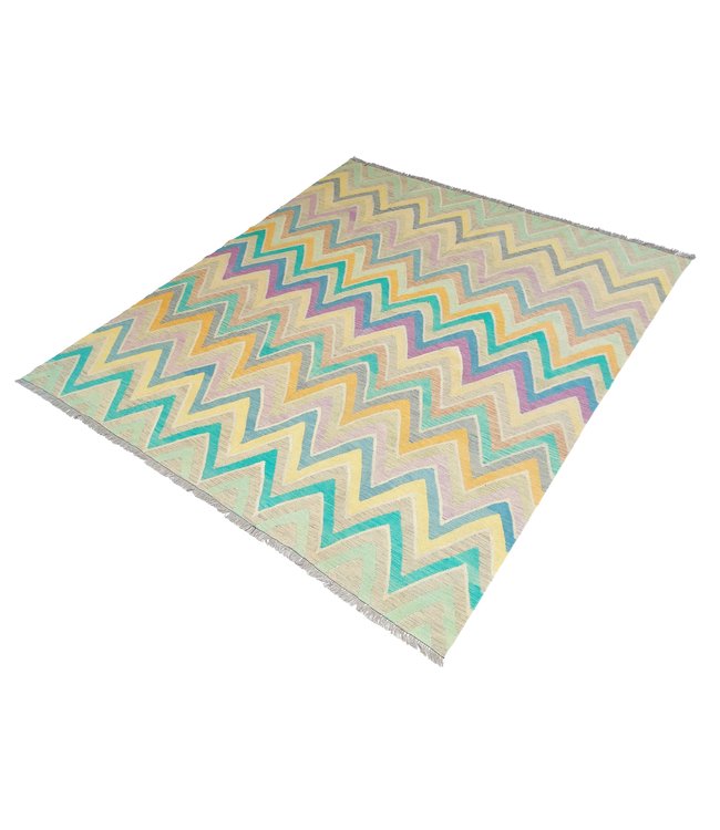 9'78x8'47 Hand Woven Afghan Wool Kilim Area Rug