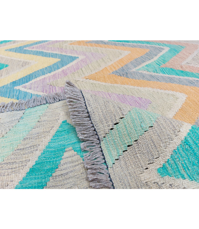 Handgewebte Orientalisch Wolle Kelim Teppich 298x258 cm