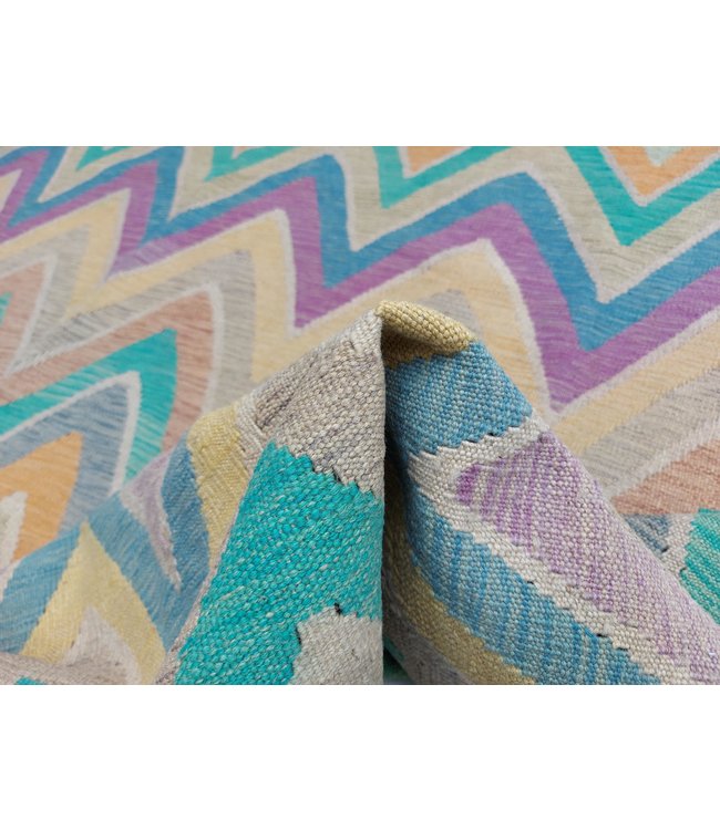 9'78x8'47 Hand Woven Afghan Wool Kilim Area Rug