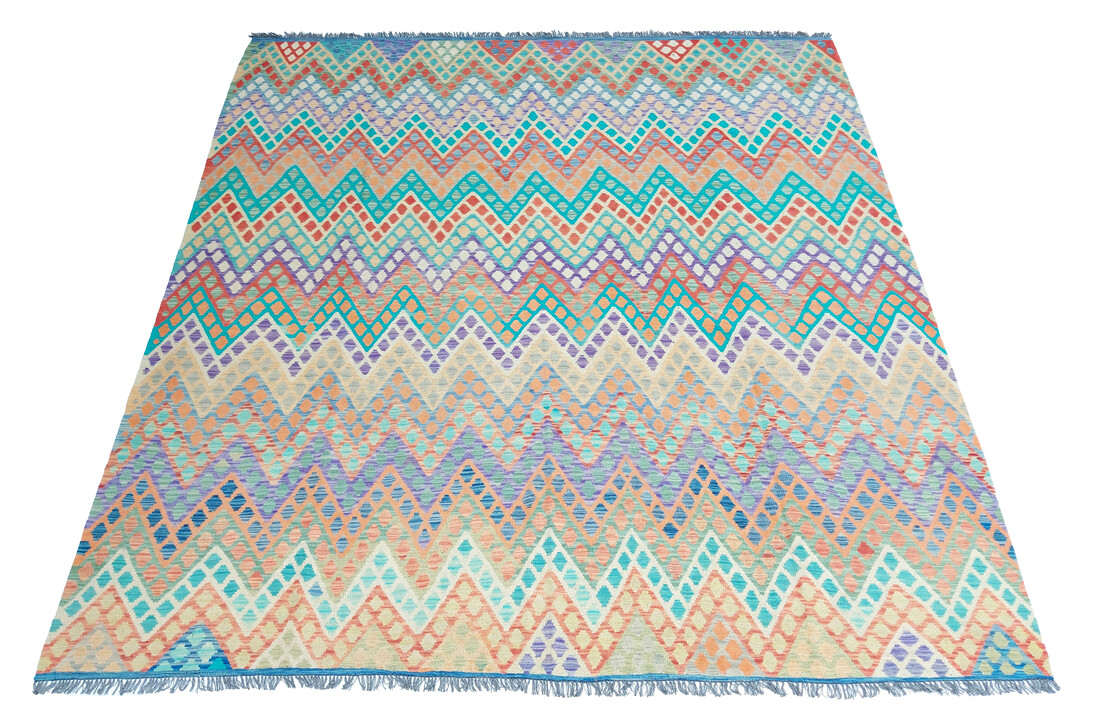 exclusive Kelim Teppich 298x258 cm Multicolor afghan kilim teppich
