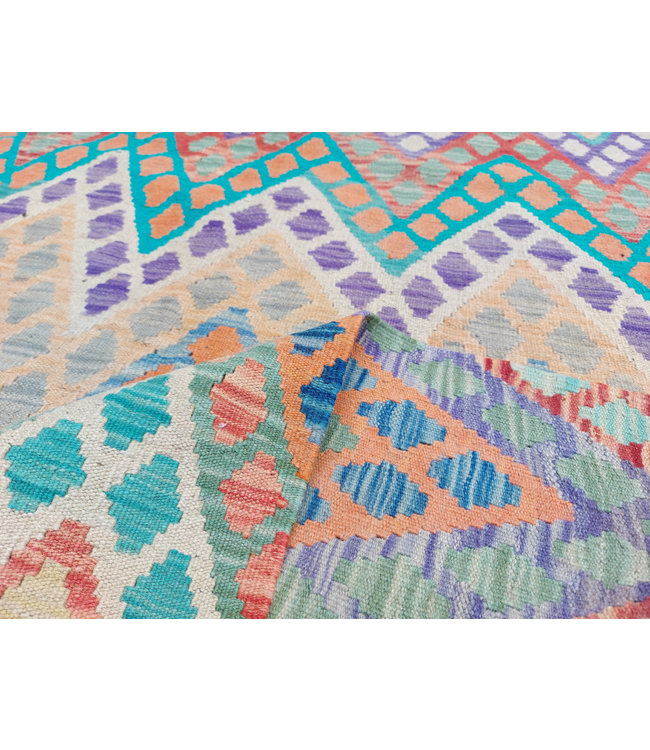 Handgewebte Orientalisch Wolle Kelim Teppich 298x258 cm