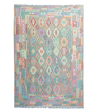 12'27x8'79  Hand Woven Afghan Wool Kilim Area Rug