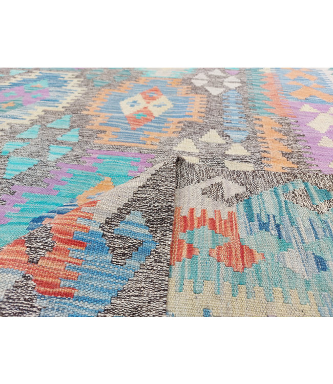 12'27x8'79  Hand Woven Afghan Wool Kilim Area Rug