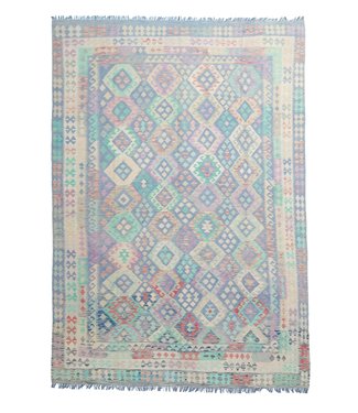 11'58x8'04 Hand Woven Afghan Wool Kilim Area Rug