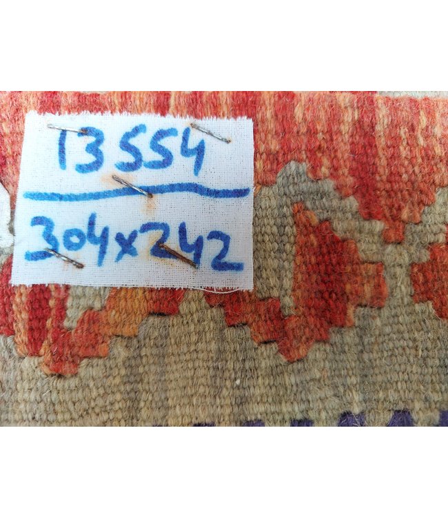 9'97x7'94 Hand Woven Afghan Wool Kilim Area Rug