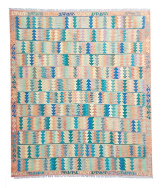 9'94x8'56 Hand Woven Afghan Wool Kilim Area Rug