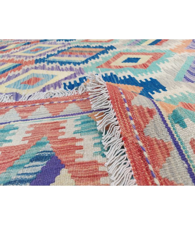 9'97x7'94 Hand Woven Afghan Wool Kilim Area Rug