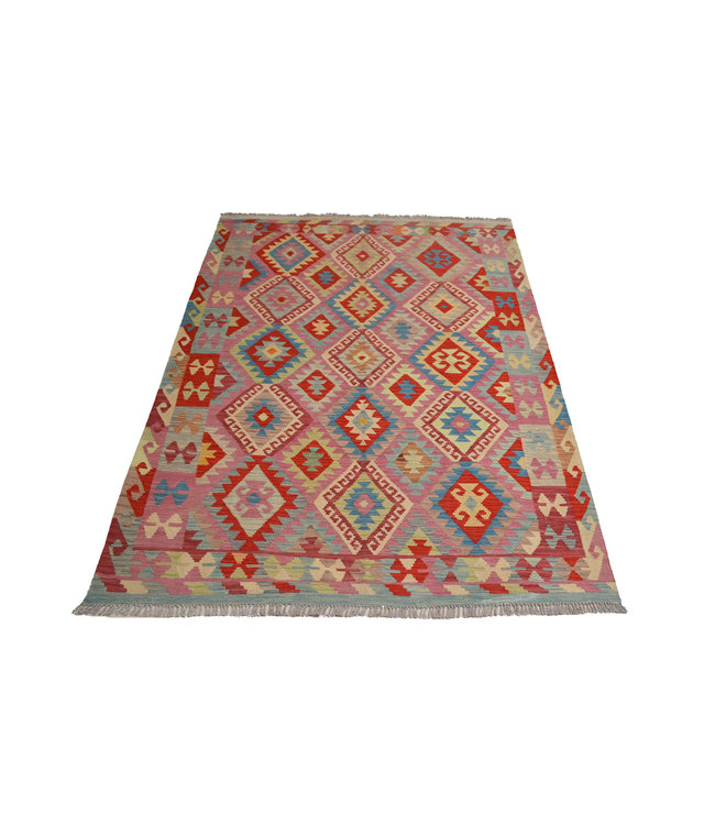 Hand Woven Afghan Wool Kilim Area Rug 245x173 cm