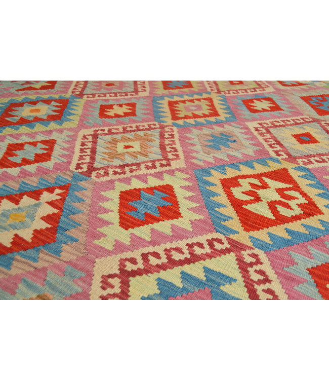 Handgemaakt Oosters Kelim Wol Vloerkleed 245x173 cm