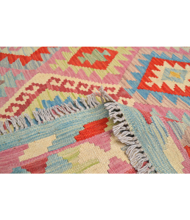 Handgewebte Orientalisch Wolle Kelim Teppich 245x173 cm