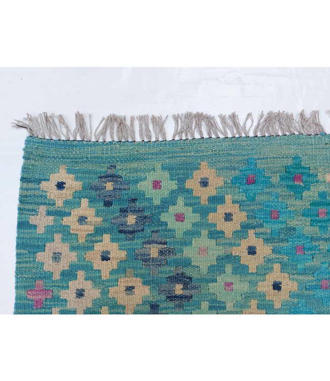 Handgewebte Orientalisch Wolle Kelim Teppich 301x258 cm