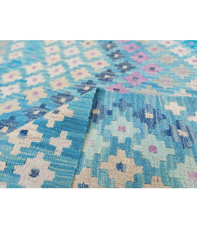 9'88x8'47 Hand Woven Afghan Wool Kilim Area Rug