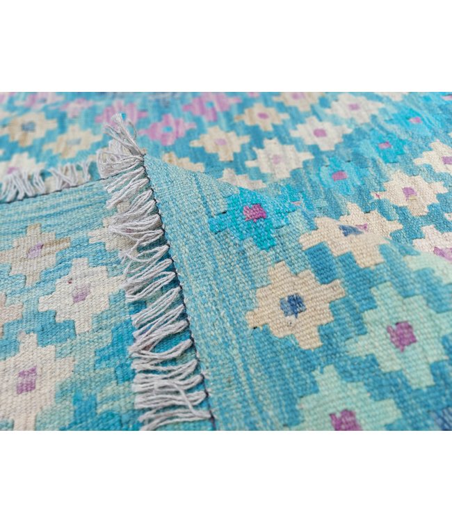 9'88x8'47 Hand Woven Afghan Wool Kilim Area Rug