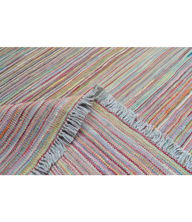 Hand Woven Modern Wool Kilim Area Rug 239X178cm