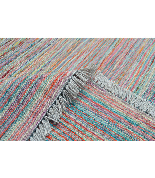 Hand Woven Modern Wool Kilim Area Rug 240X166 cm