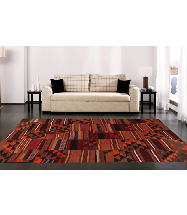 kelim patchwork tapijt 258x200 cm