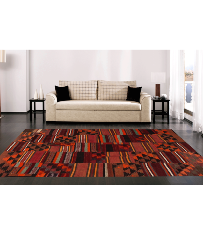 Patchwork Kilim carpet 258x200 cm