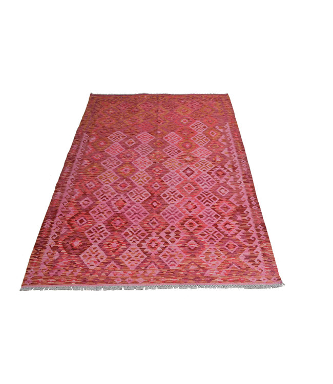 Handgemaakt Oosters Kelim Wol Vloerkleed 246X168cm