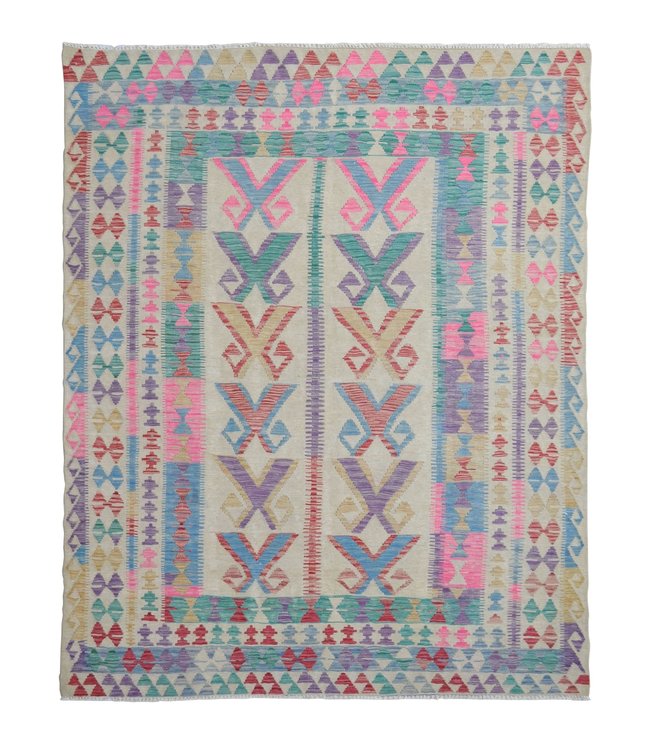 Handgemaakt Oosters Kelim Wol Vloerkleed 238X187 cm