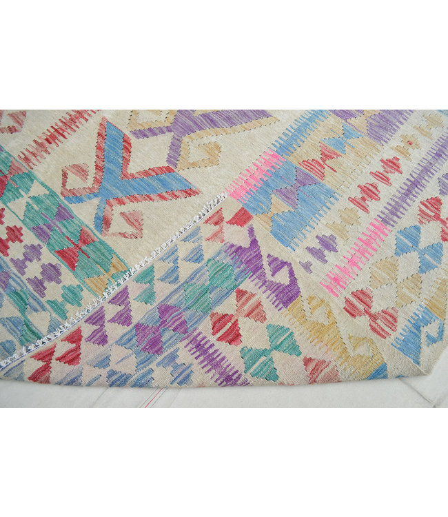 Handgewebte Orientalisch Wolle Kelim Teppich 238X187 cm