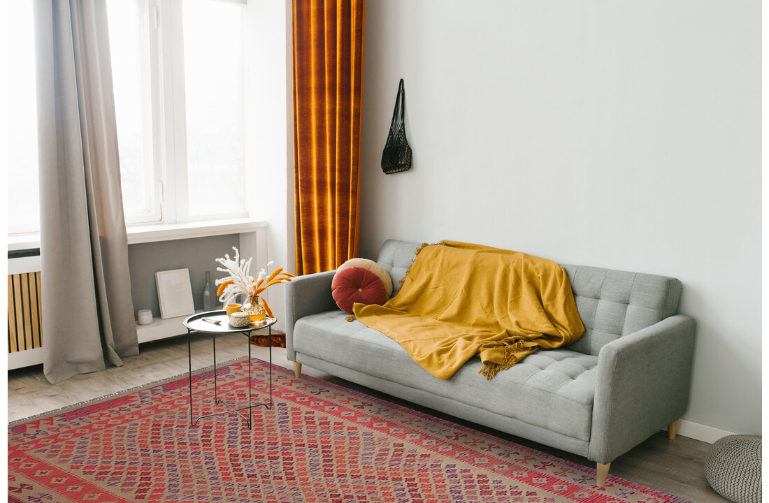 exclusive Vloerkleed Tapijt Kelim 309x206 cm Kleed Hand Geweven Kilim