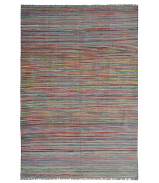 Hand Woven Modern Wool Kilim Area Rug 246X171 cm
