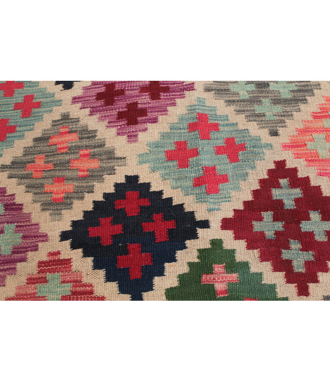 Handgewebte Orientalisch Wolle Kelim Teppich 205x150cm