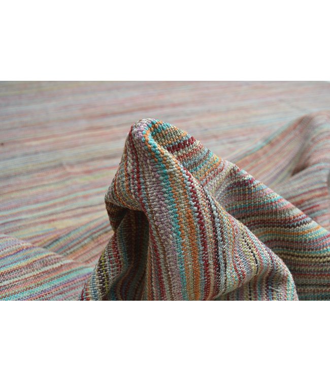 Hand Woven Modern Wool Kilim Area Rug -242X180cm