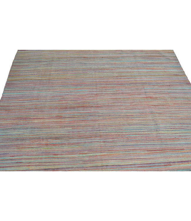 Hand Woven Modern Wool Kilim Area Rug -242X180cm