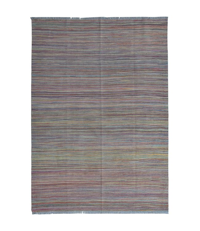 Hand Woven Modern Wool Kilim Area Rug -243X170 cm
