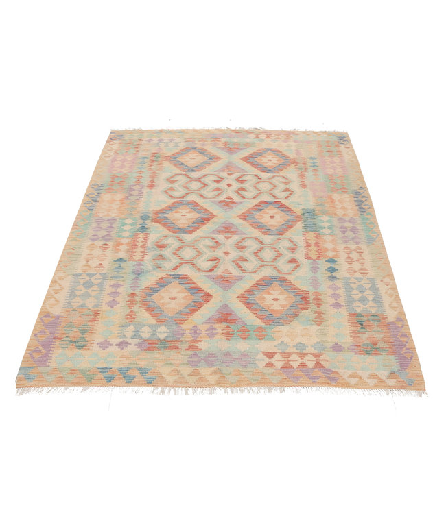 Hand Woven Afghan Wool Kilim Area Rug 199x153cm